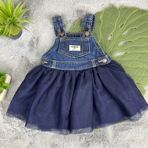 OshKosh B'gosh Denim and Navy Tulle Skirtall 12M
